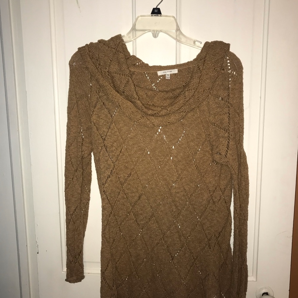 NWOT Maurice’s yellow overlay sweater